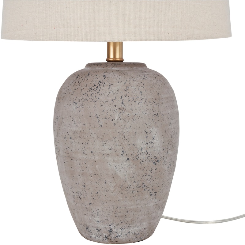 Nourison 23" Unglazed Ceramic Jar Table Lamp Bed Bath & Beyond 34746443
